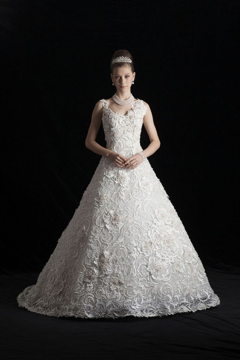 áo cưới ngọc trai